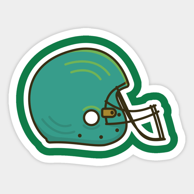 American Football Helmet Sticker vector illustration. Sport object icon concept. Rugby face helmet sticker design logo. Sports logo icon. Sticker by AlviStudio